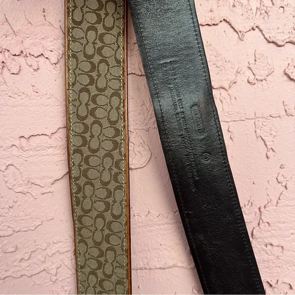 Vintage Coach Monogrammed Belt Leather Size XL